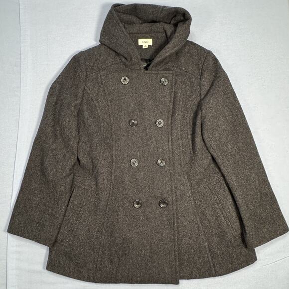 Cato Jackets & Blazers - Cato Black Wool Blend Pea Coat Womens Double Breasted Warm Winter Jacket Classic